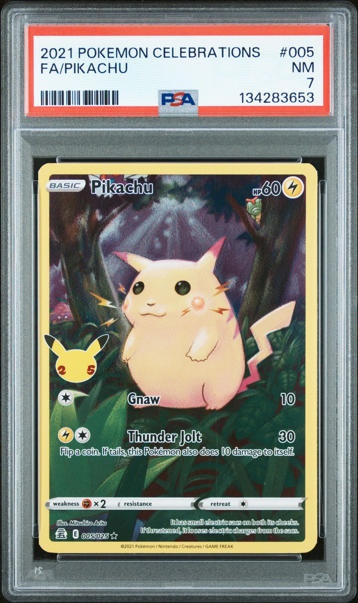 2021 Pokemon Celebrations Fa/Pikachu #005 Nm 7 front