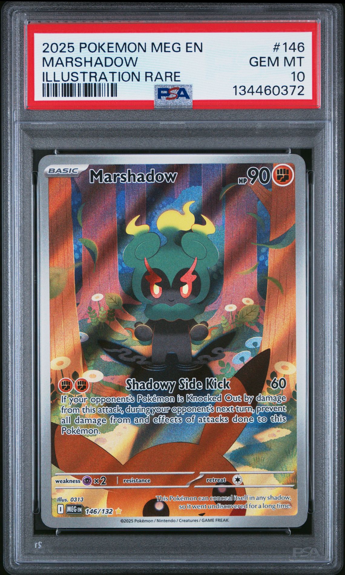 2025 Pokemon Meg En-Mega Evolution Marshadow #146 (Illustration Rare) Gem Mt 10 front
