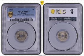 1920 5C Gad-170 F-122 Petit module MS67