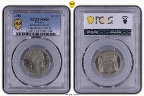 1946 10 Fr Rameaux courts Gad-810a F-361A MS65