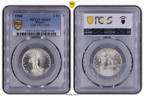 1908 2 Fr Gad-532 F-266 MS65