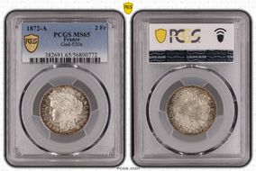 1872-A 2 Fr Gad-530a MS65