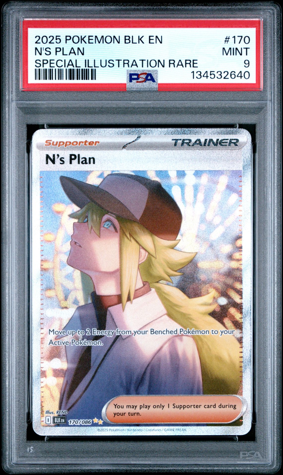 2025 Pokemon Blk En-Black Bolt N's Plan #170 (Special Illustration Rare) Mint 9 front