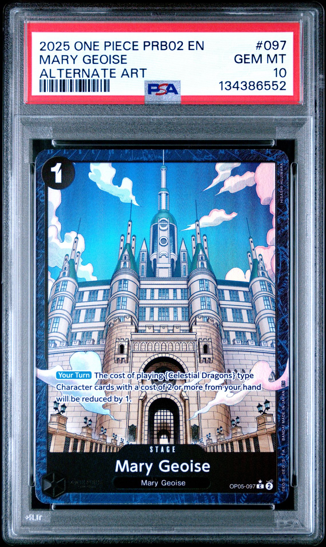 2025 One Piece Prb02-Premium Booster -One Piece Card The Best- Vol.2 Mary Geoise #097 (Alternate Art) Gem Mt 10 front