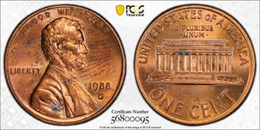 1988-D 1C Flared G, FS-901 MS63RD