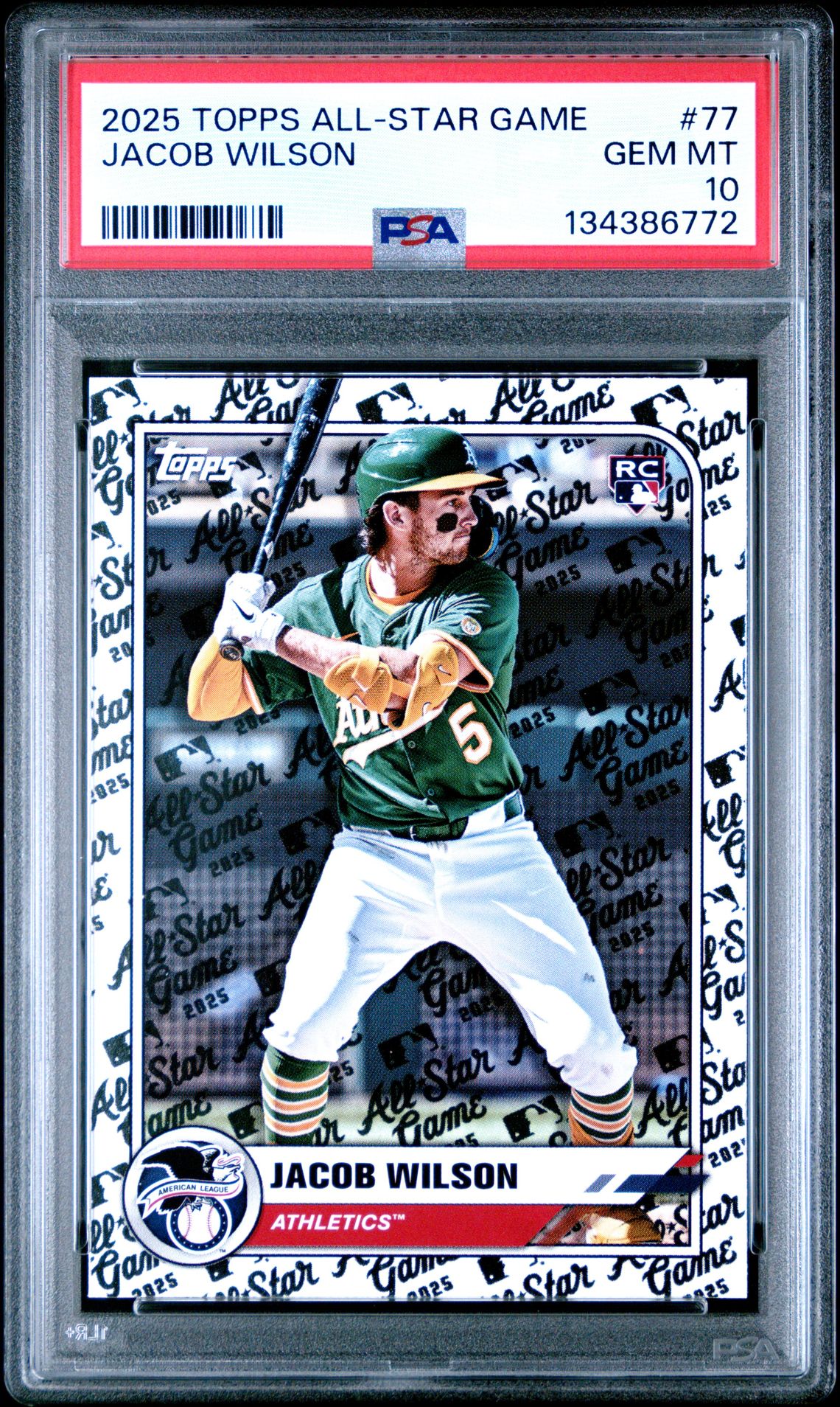2025 Topps All-Star Game Jacob Wilson #77 Gem Mt 10 front