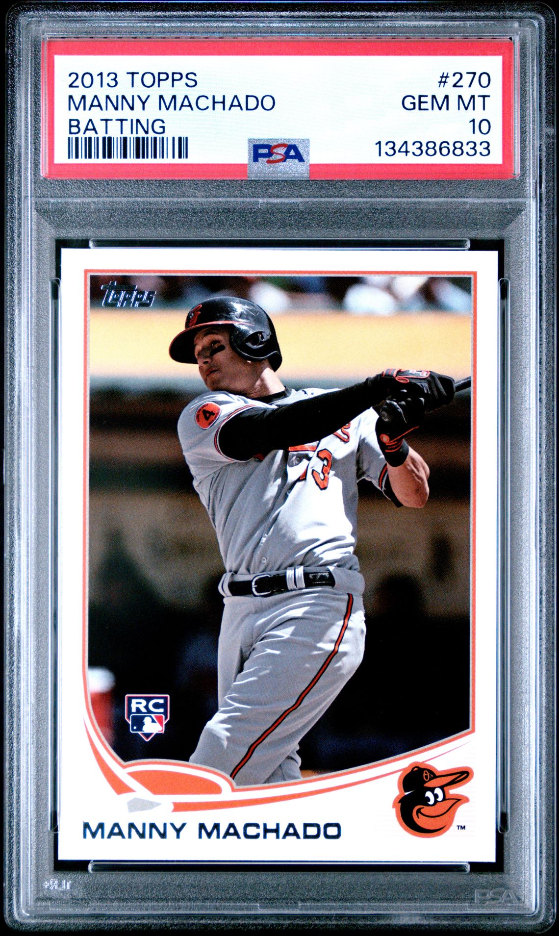 2013 Topps Manny Machado #270 (Batting) Gem Mt 10 front