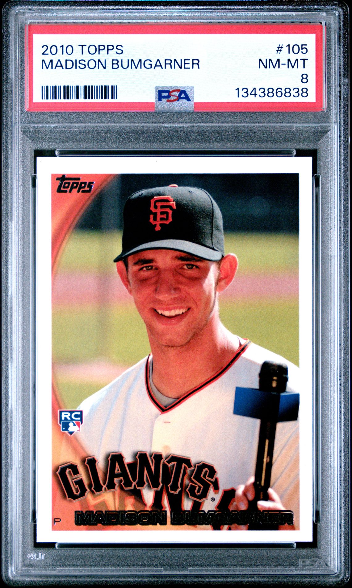 2010 Topps Madison Bumgarner #105 Nm-Mt 8 front