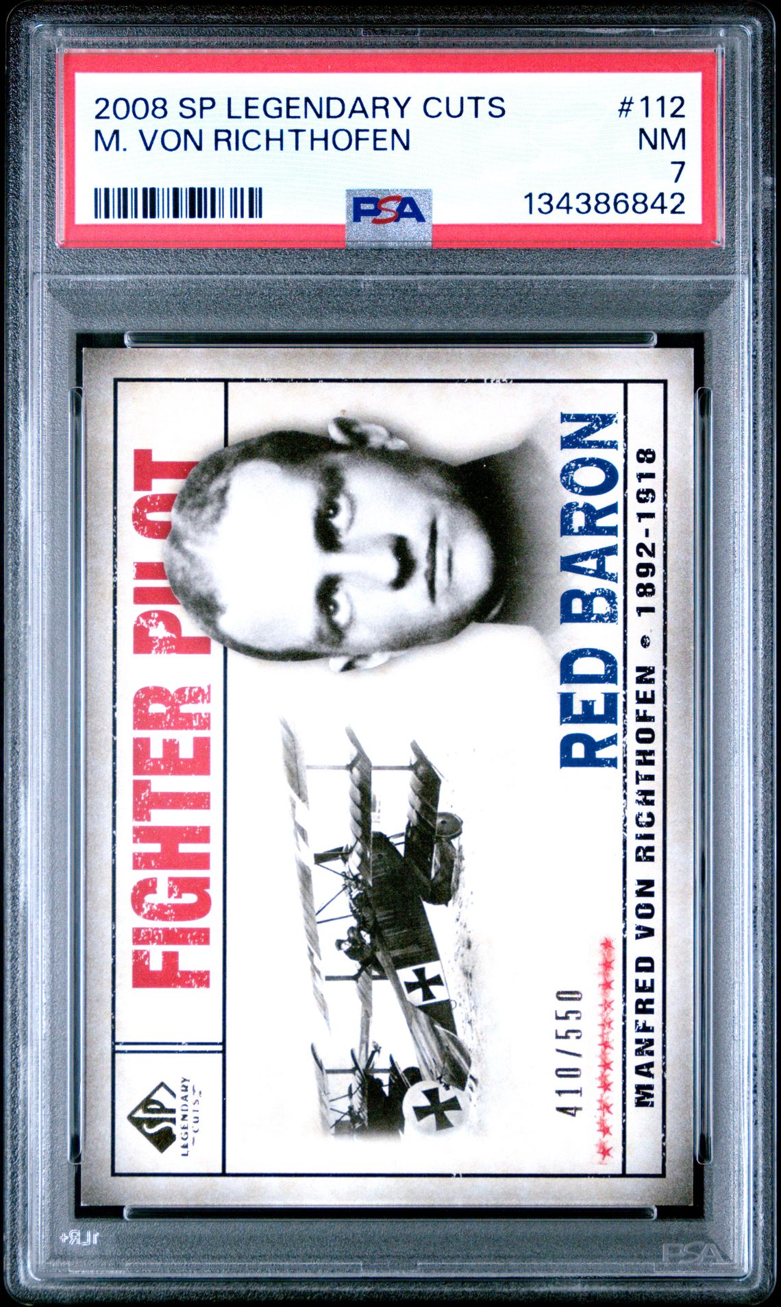 2008 Sp Legendary Cuts M. Von Richthofen #112 Nm 7 front