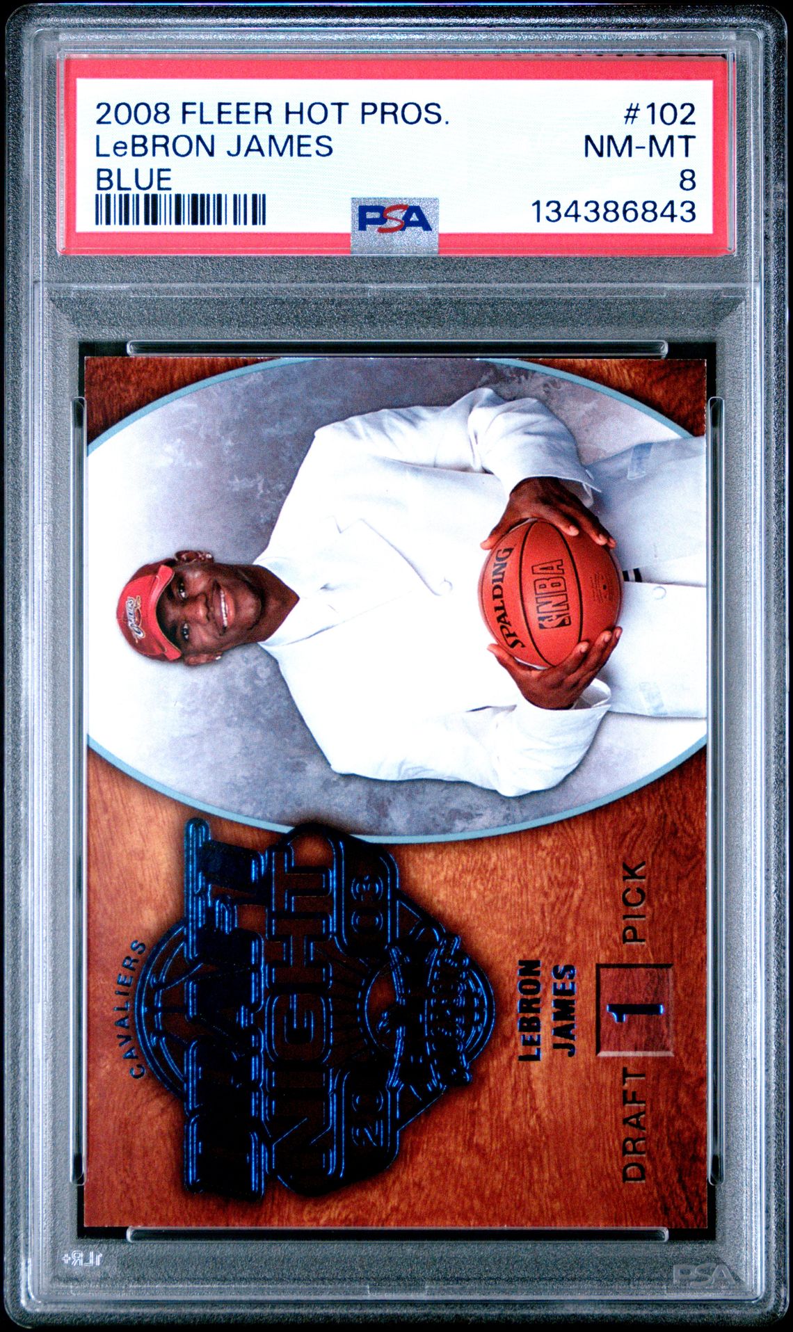 2008 Fleer Hot Prospects Lebron James #102 (Blue) Nm-Mt 8 front