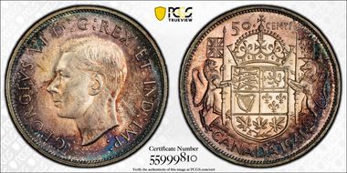 1941 50C Narrow Date MS65