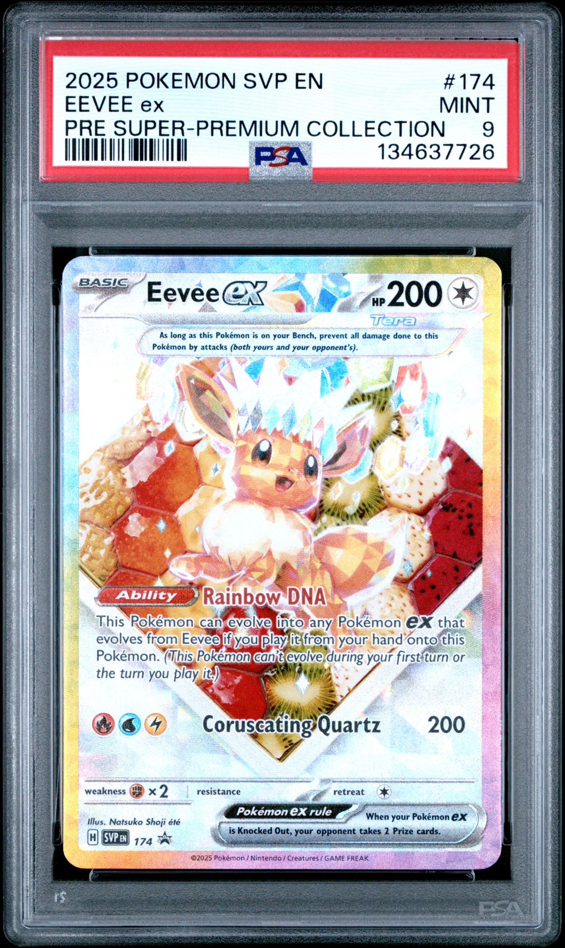 2025 Pokemon Svp En-Sv Black Star Promo Eevee Ex #174 (Pre Super-Premium Collection) Mint 9 front