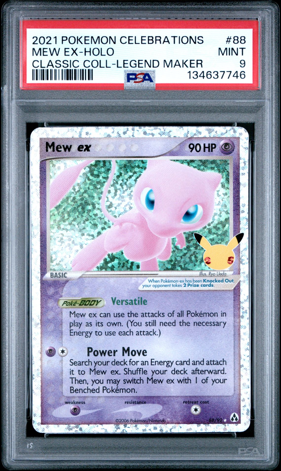 2021 Pokemon Celebrations Classic Collection Mew Ex-Holo #88 (Classic Coll-Legend Maker) Mint 9 front