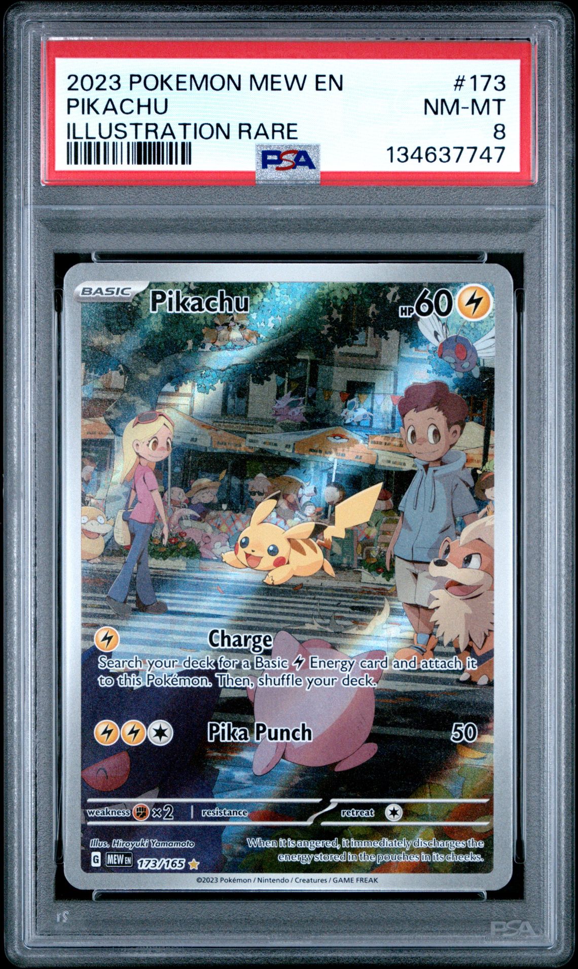 2023 Pokemon Mew En-151 Pikachu #173 (Illustration Rare) Nm-Mt 8 front