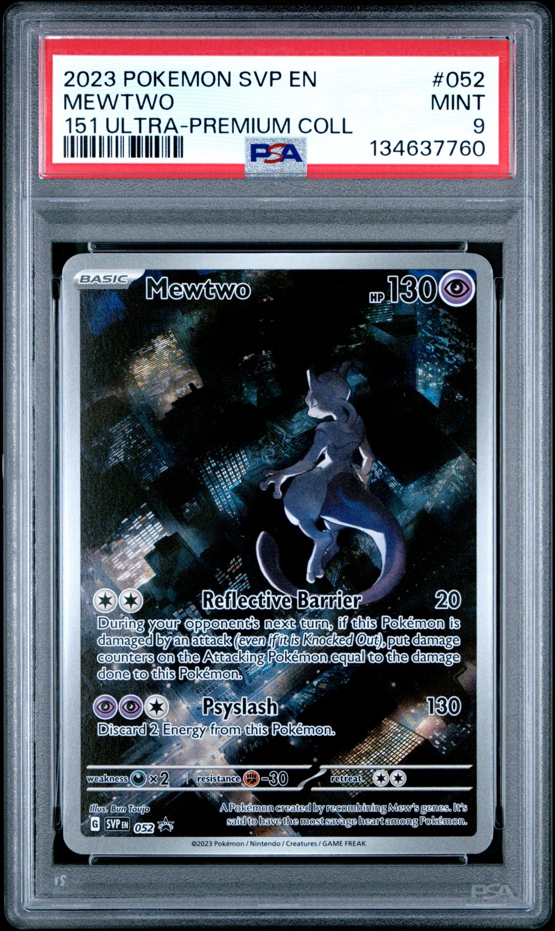 2023 Pokemon Svp En-Sv Black Star Promo Mewtwo #052 (151 Ultra-Premium Coll) Mint 9 front
