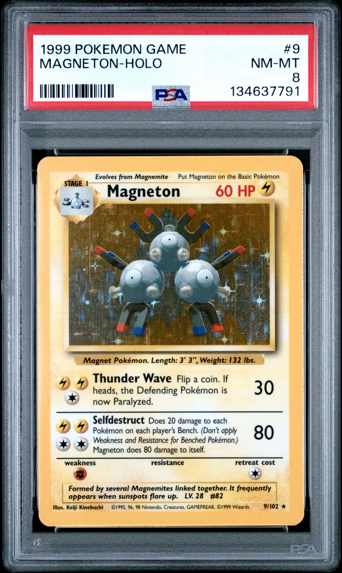 1999 Pokemon Game Magneton-Holo #9 Nm-Mt 8 front
