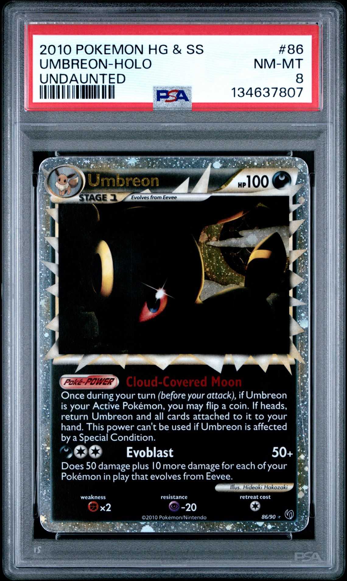 2010 Pokemon Heartgold & Soulsilver Undaunted Umbreon-Holo #86 (Undaunted) Nm-Mt 8 front