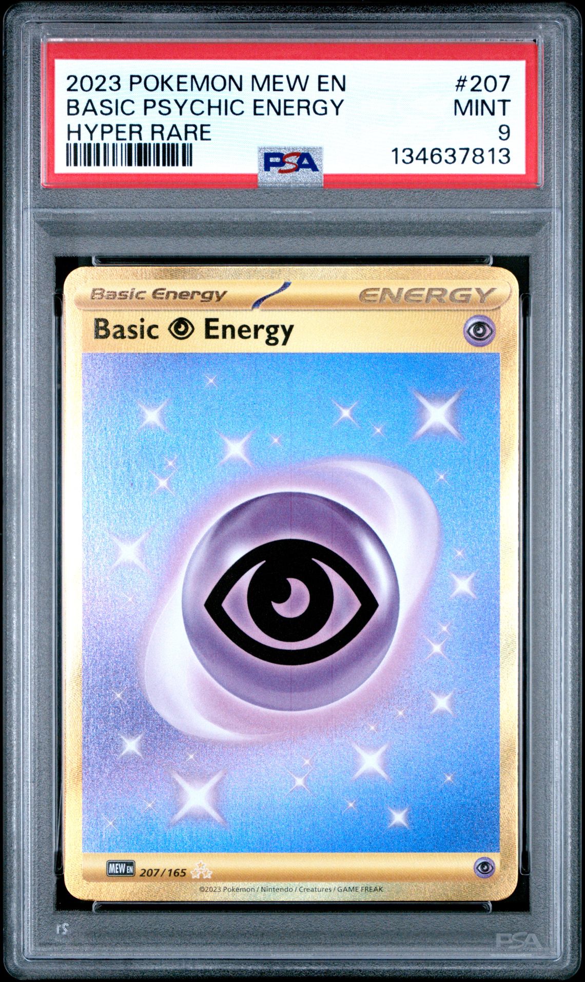 2023 Pokemon Mew En-151 Basic Psychic Energy #207 (Hyper Rare) Mint 9 front