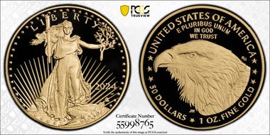 2024-W $50 Gold Eagle PR70DCAM