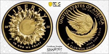 2025-W $100 American Liberty High Relief .9999 Fine PR70DCAM