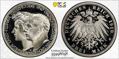 1910-A 3 Mk 2nd Marriage J-162 PR67DCAM