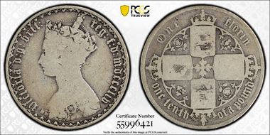 1854 Florin S-3891 ESC-2830 ONC TENTH G6