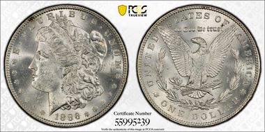 1886 $1 MS64