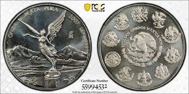 2007-Mo Onza Libertad Ag MS68