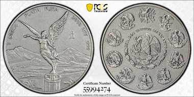 2018-Mo Onza Libertad Ag - Antiqued SP70