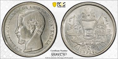 1870-R Peso AU53