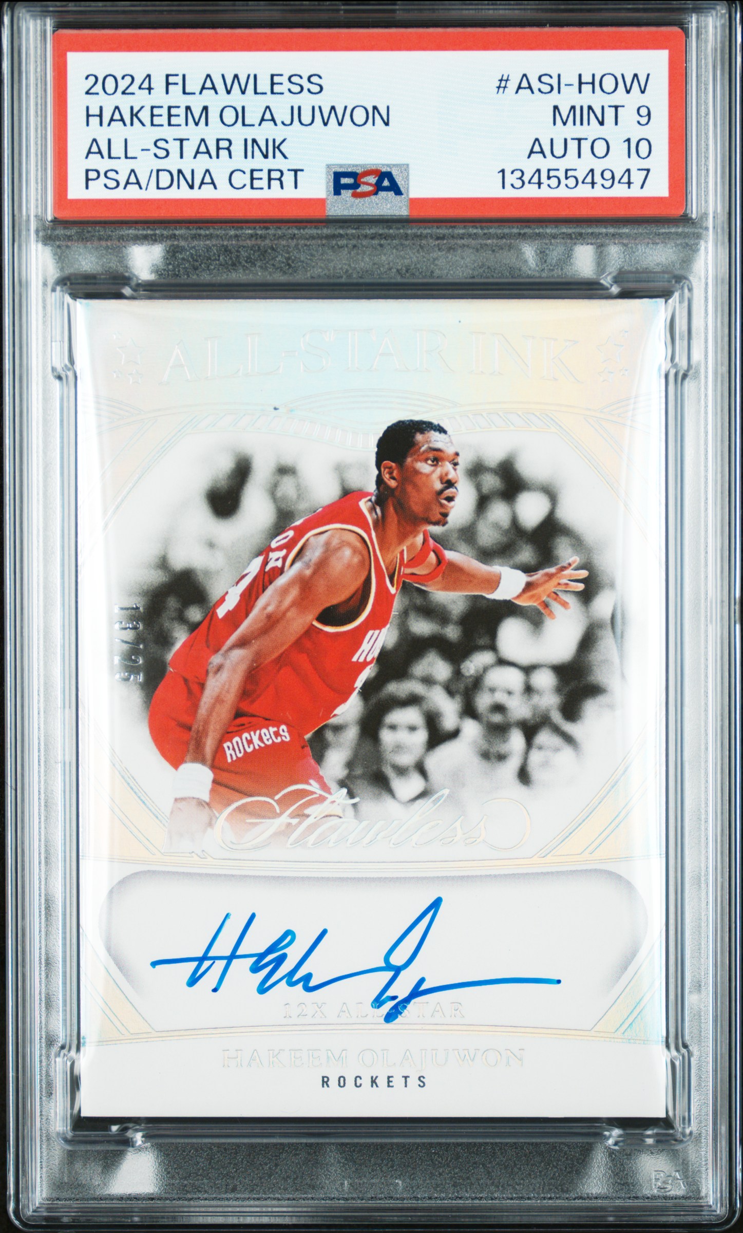 2024 #ASI-HOW Hakeem Olajuwon PSA 9 Panini Flawless All-Star Ink