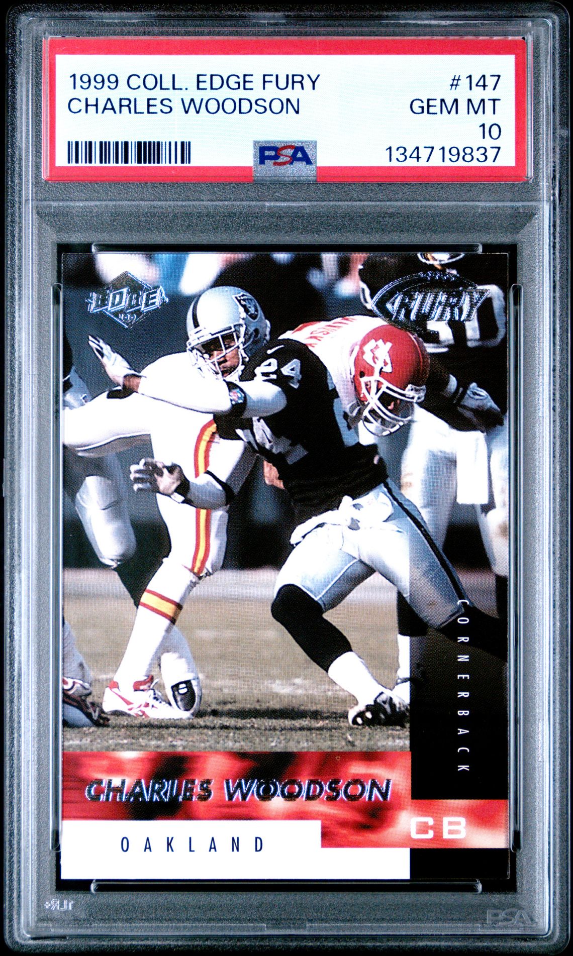 1999 COLLECTOR'S EDGE FURY #147 Charles Woodson front