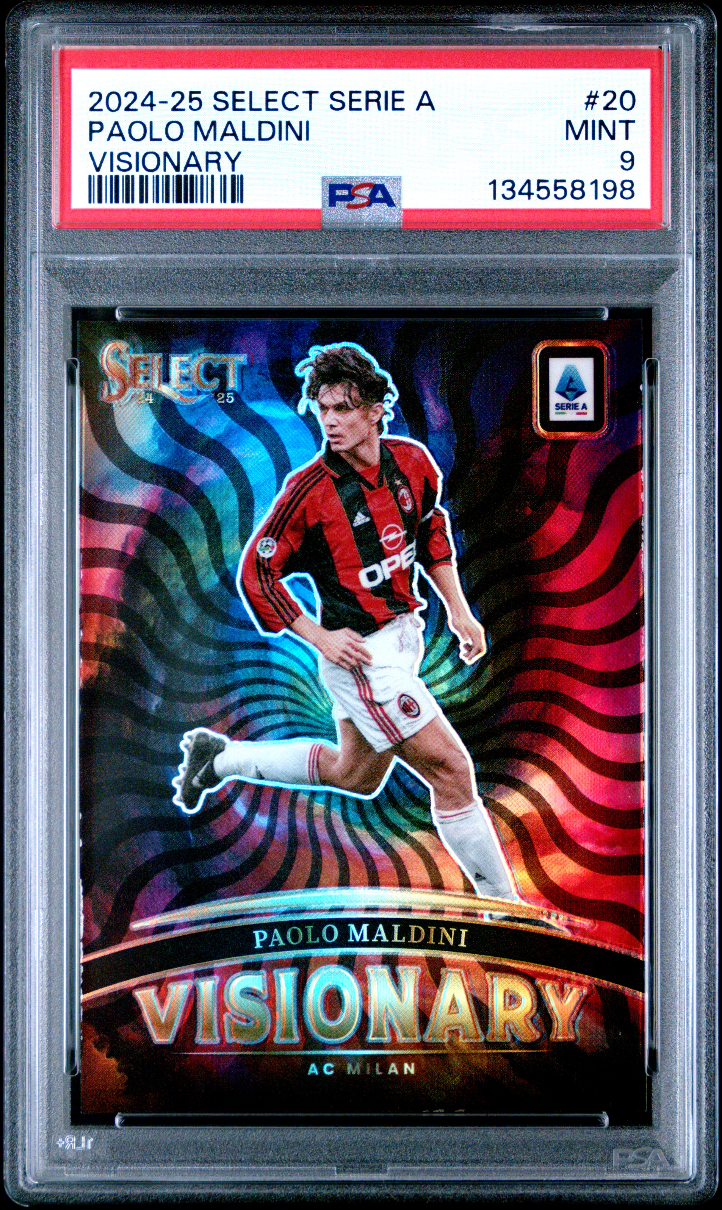 2024 #20 Paolo Maldini PSA 9 Panini Select Serie A Visionary