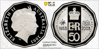 2003 50C Coronation Ag PR70DCAM