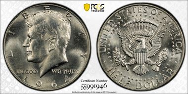 1964-D 50C DDO, FS-101 MS65