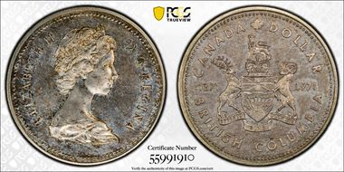 1971 S$1 British Columbia Ag SP65