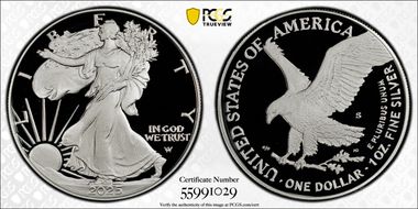 2025-S $1 Silver Eagle First Strike PR69DCAM