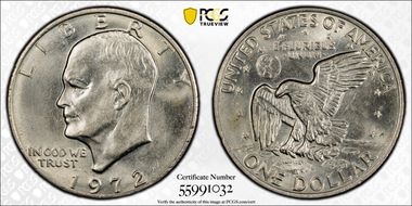 1972 $1 Type 3 MS62
