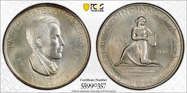 1936 50C Cincinnati MS66+