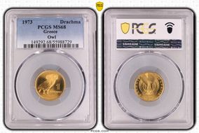 1973 Drachma Owl KM-107 MS68