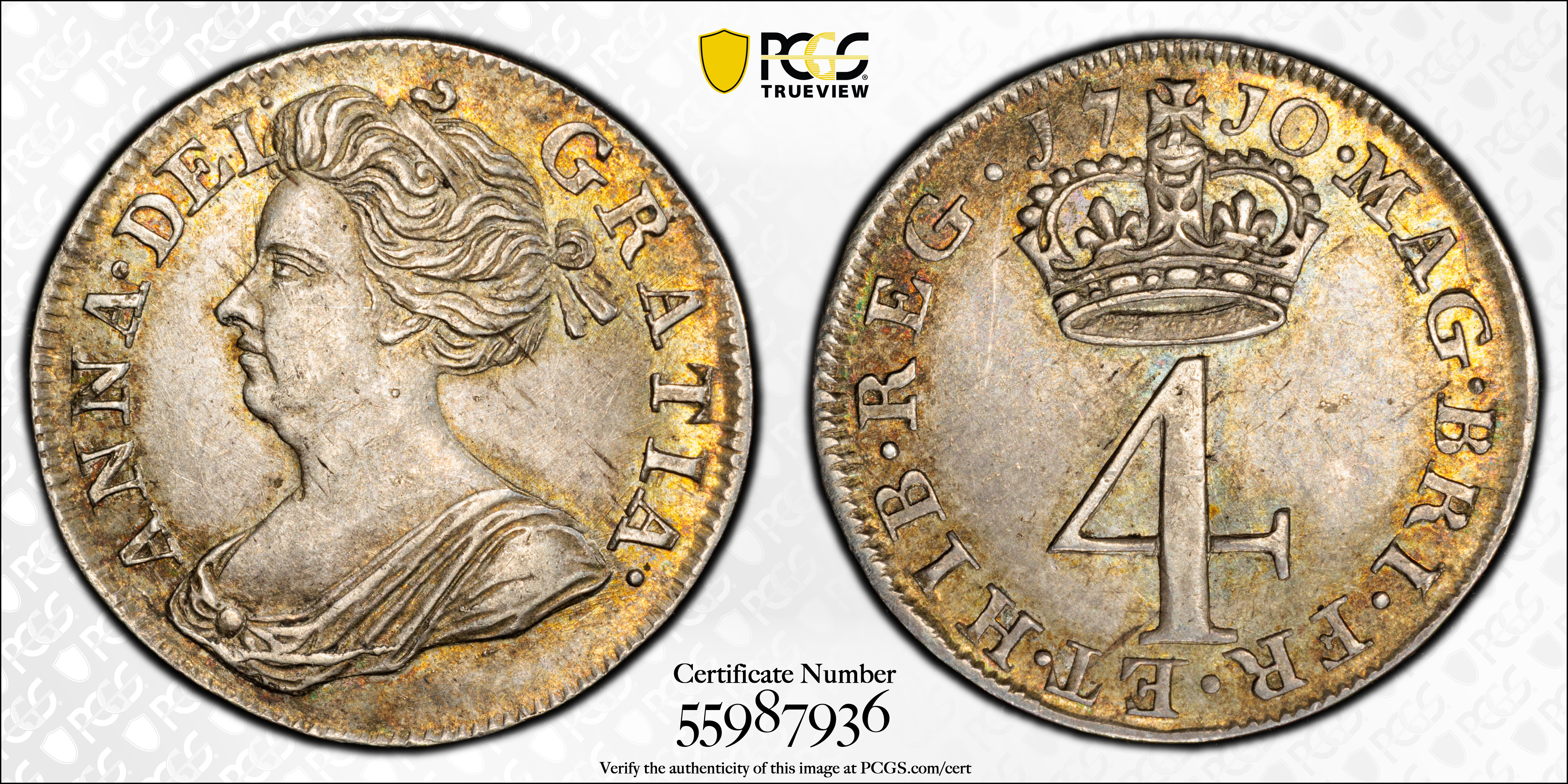 PCGS套币收藏: 1710 4D S-3595C Re-engraved Hair #55987936