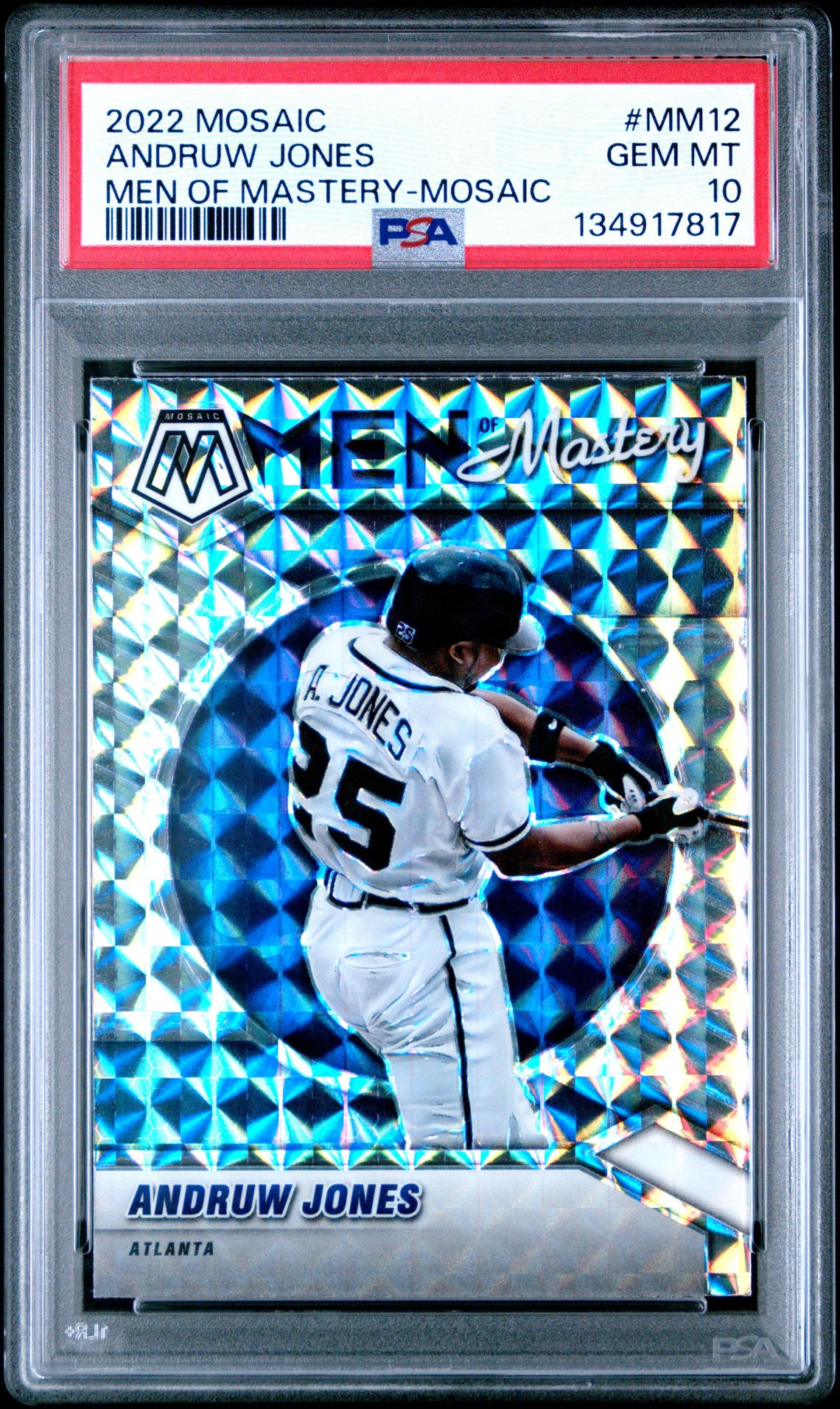 2022 Panini Panini Mosaic Men Of Mastery #MM12 Andruw Jones front