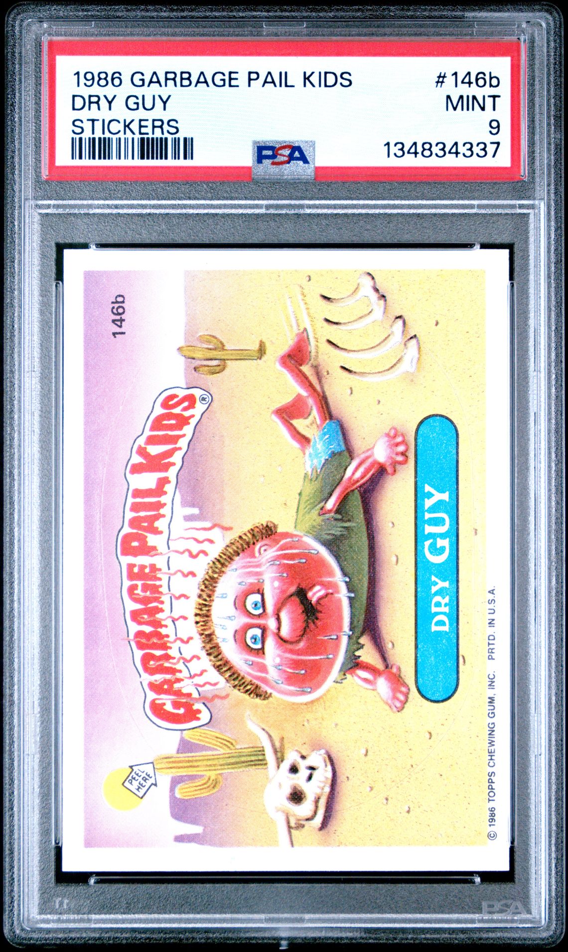 1986 Topps GARBAGE PAIL KIDS STICKERS #146B Dry Guy front