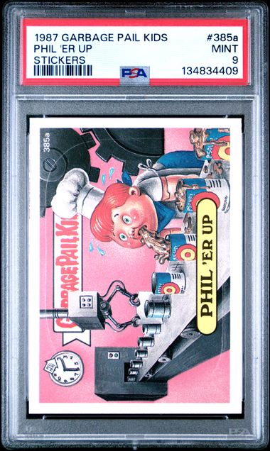 1987 Topps Garbage Pail Kids #385A Phil 'Er Up front