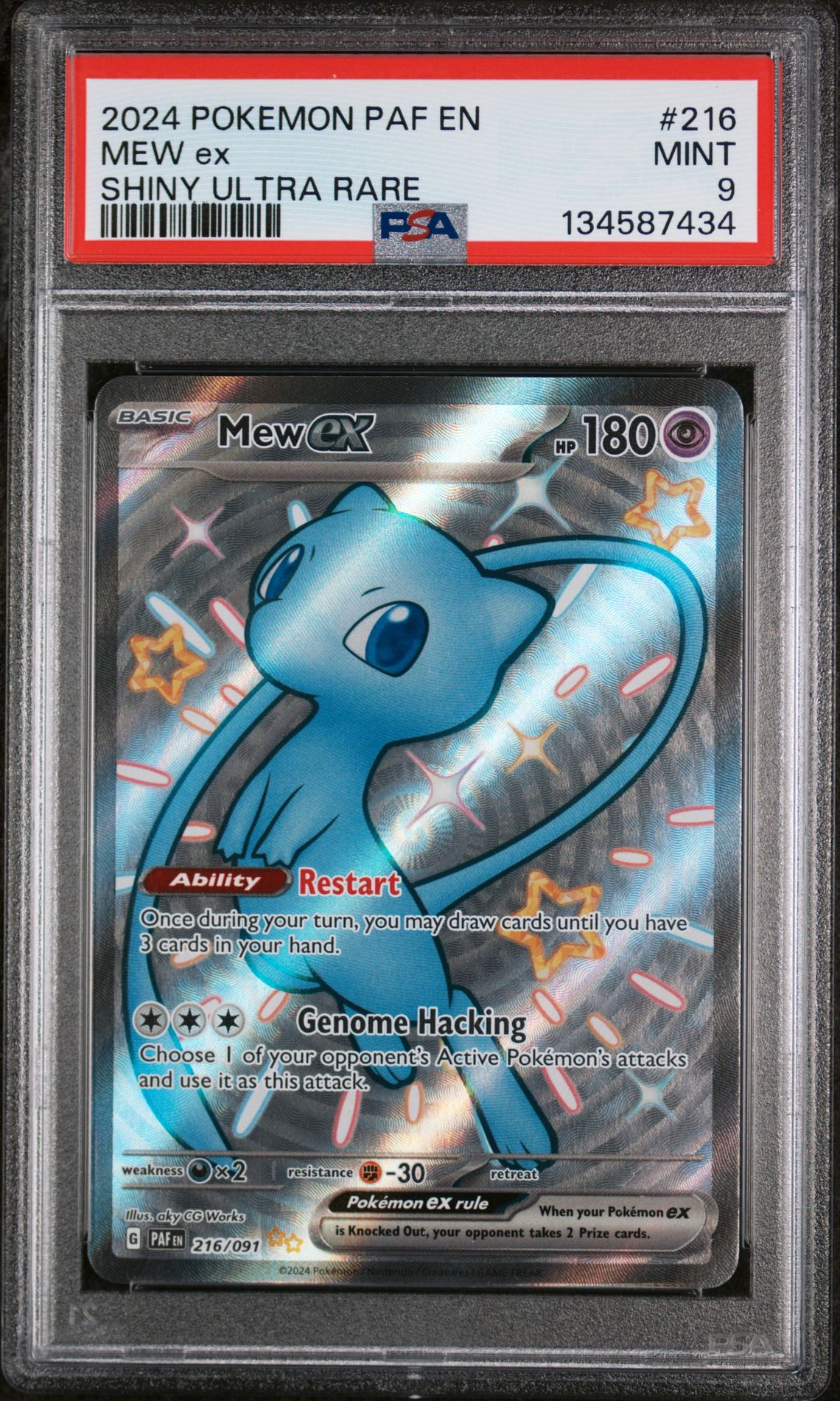 2024 Pokemon POKEMON PAF EN-PALDEAN FATES SHINY ULTRA RARE #216 Mew Ex front