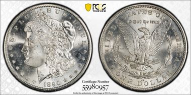 1890-S $1 MS65