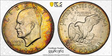 1971-S $1 Silver MS65