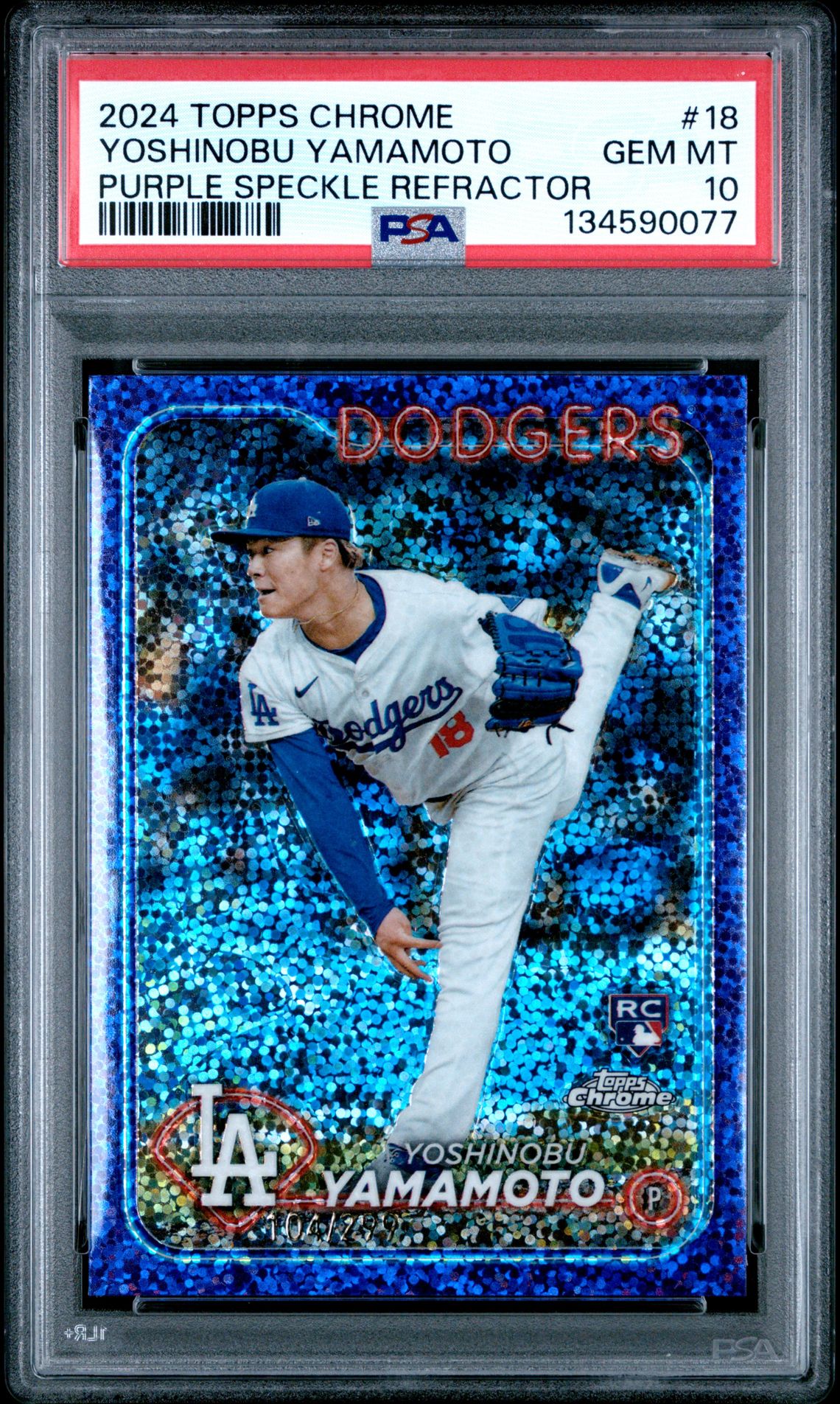 2024 Topps TOPPS CHROME Refractor #18 Yoshinobu Yamamoto front
