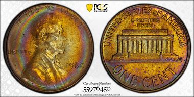 1960 1C Large Date MS64RB