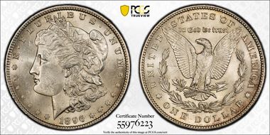 1896 $1 MS63